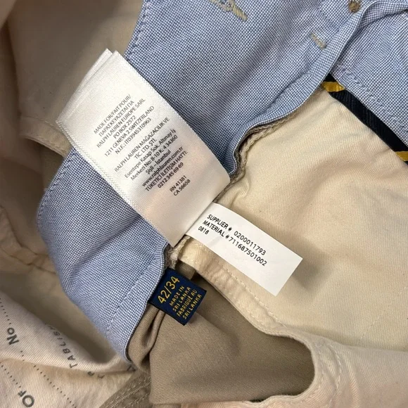 Polo Ralph Lauren Stretch Classic Fit Flat Front Khaki Pants- 42”x34” - Picture 11 of 15